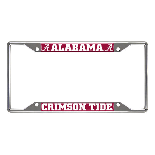 Marco para matrícula cromado Crimson Tide de la Universidad de Alabama de la NCAA de FANMATS, 6,25" x 12,25"