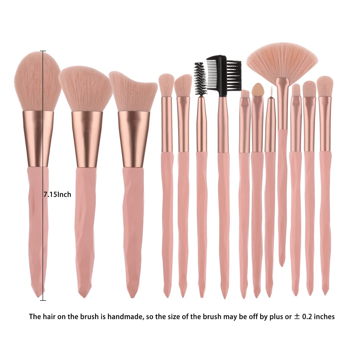 30Pcs Pink makeup brushes with makeup sponges makeup tool set makeup brushes set natural synthetic eye shadow foundation make-up facial mixed powder blusher concealer eye makeup brush set