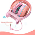 New bee Kids Headphones Wired for School with Microphone KH20 HD Stereo Safe Volume Limited 85dB/94dB Foldable Lightweight for Girl/Mac/Android/Kindle/Tablet/Pad (Pink)