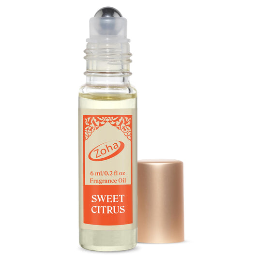 Zoha Sweet Citrus Oil Perfume for Women & Men, Roll On Perfume Oil and Citrus Perfume Spray, Alcohol Free Skin Moisturizing Lemon Orange Oil Perfume