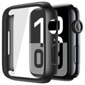 Misxi 2 Pack Tempered Glass Case Compatible for Apple Watch Series 10 (2024) 46mm, Hard PC Screen Protector Overall Protection Ultra-Thin Lightweight Scratch-Resistant Cover for iWatch, Satin Black