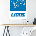 Póster de pared con el logotipo 21 de los Detroit Lions de la NFL de Trends International, 34 x 22,4 cm, versión sin marco