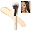 HALEYS Powder Brush VEGAN+CRUELTY-FREE, Soft, Streak-free, Perfect Blending, Buff, Blurs, Smooths, Control, Precision, Complexion tools, For powder, setting powder, blush, Sustainable Wood Handle