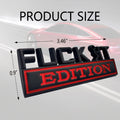 Fuck IT Edition Emblem, Car Exterior Emblems Badge 3D Sticker Decal, Fuck-IT Edition Emblem 3D Fender Badge Decal, 3D Fender Badge Decal Car Truck Replacement, Fit for All Cars