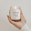 Sweet Water Decor Warm and Cozy Candle - Pine Cinnamon & Fir Winter Scented Orange Candle - Scented Soy Candles for Home with 40 Hour Burn Time - 9oz Clear Jar Winter Candle Made in the USA