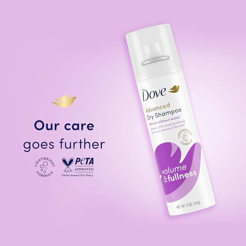 Dove Dry Shampoo Volume & Fullness 2 Count for Oily Hair for Refreshed Hair 5 oz