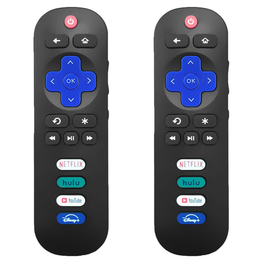 【2 Pack 】 Replacement Remote Control for Roku TV, Compatible for TCL/Hisense Roku/Onn Roku/Sharp Roku/Element Roku/Westinghouse Roku/Philips Roku/Insignia Roku Smart TVs (Not for Roku Stick and Box)