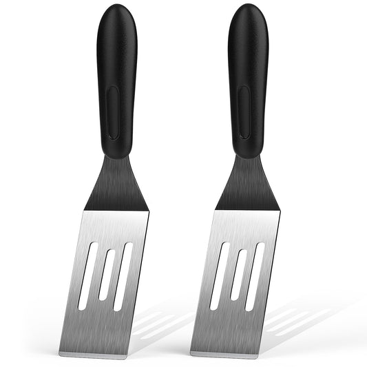 Small Spatula 2 PCS, Mini Serving Spatula for Kitchen Use, Metal Spatula for Serving and Turning, Ideal for Pancakes, Brownies, Desserts, Cookie, Eggs or Small Pan