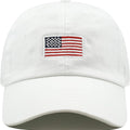 Casquette de baseball tendance pour homme et femme, visière incurvée, sergé de coton pur, unisexe-adulte, taille unique, drapeau américain blanc