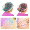 Shower Caps, 3 Pcs Waterproof Bath Caps Plastic Reusable Shower Caps Elastic Band Bath Hair Hat for Women Men Kids