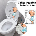 If You Miss,Clean Your Piss Toilet Sticker-Baby Pee Pattern Self-Adhesive Toilet Lid Sticker- Funny Toilet Seat Sticker Bathroom Wall Decal -Art Sign Decor Toilet Lid and Tank Decals 11.4x11.2in