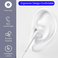 Cianyyee - Pack de 6 auriculares con cable, estéreo de graves potentes, control de volumen, auriculares con micrófono, compatibles con iPhone, Android, ordenadores, iPad o cualquier dispositivo con interfaz de 3,5 mm