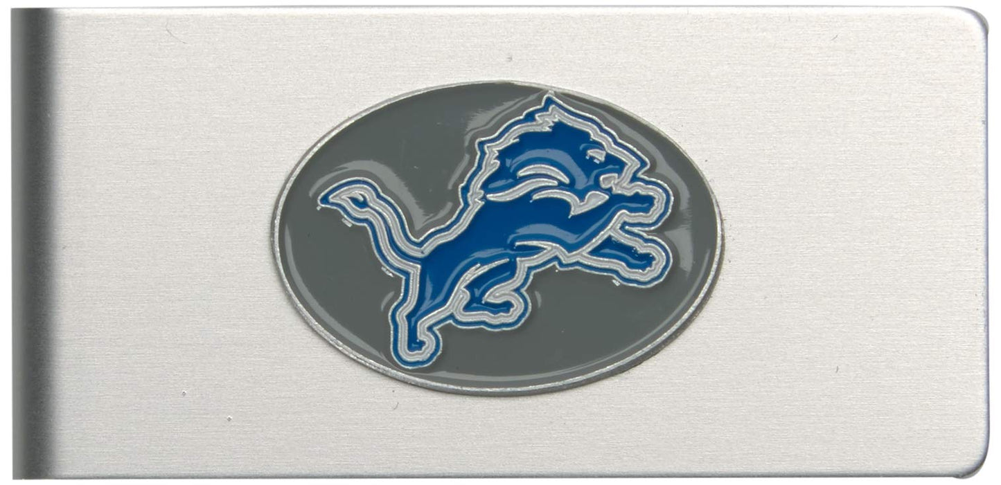 NFL Siskiyou Sports Mens Detroit Lions Brushed Metal Money Clip One Size Team Color