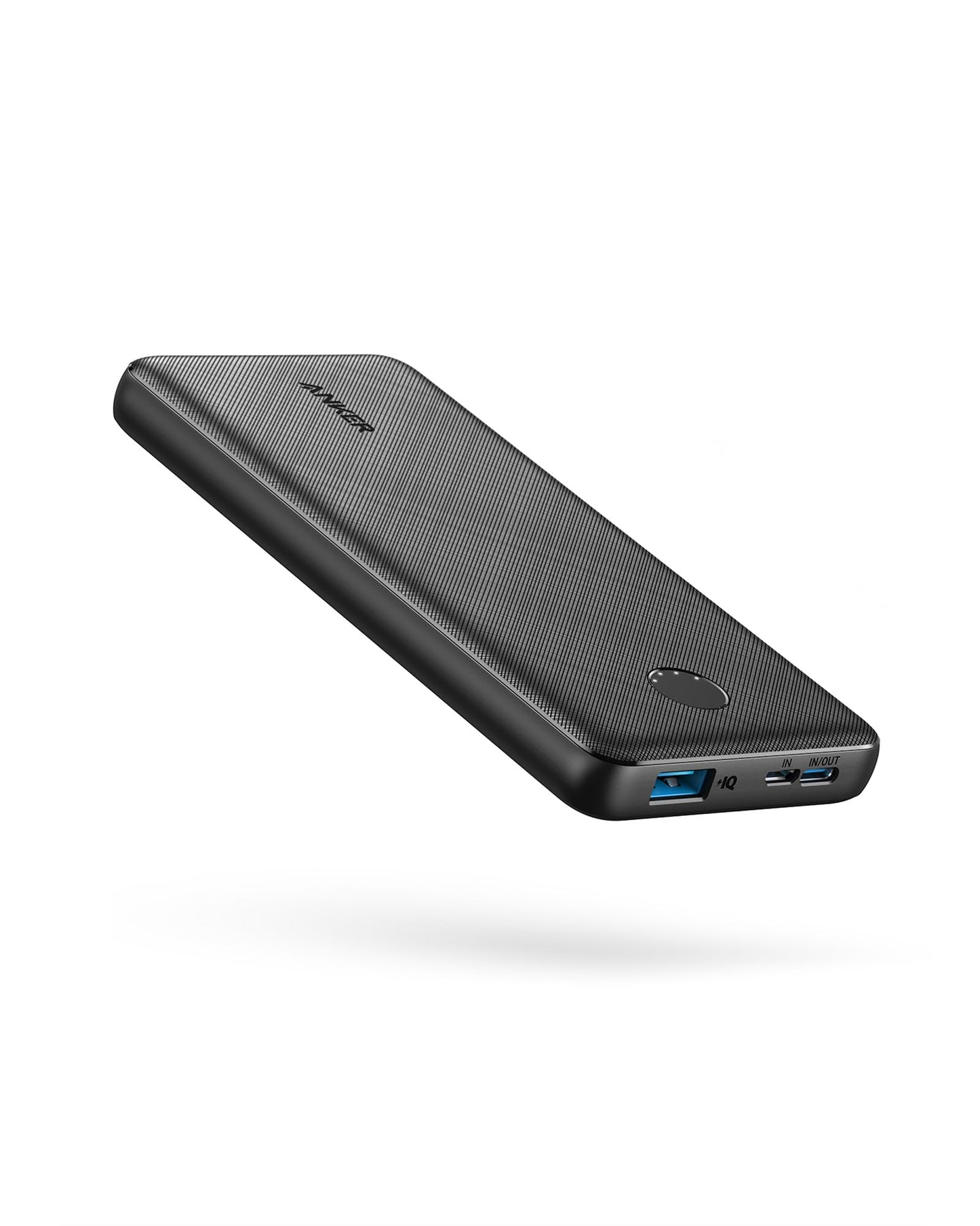 Anker Power Bank(PowerCore 10K),Compact Travel-Ready 10,000mAh Battery Pack with PowerIQ Charging Technology,5V/3A High-Speed Charging for iPhone,iPad,and More (USB-C Input and Output（Black），1pack)