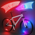 REYUNGGO 4Pack LED Bike Wheel Lights,Ultra Bright Bicycle Spoke Lights,IPX5 Waterproof, Color Bike Light with Included Batteries,Multi-Color Bicycle Lights (2*PinkBlue+2*Red)