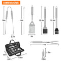 Anpro Grill Kit, Grill Set, Grilling Utensil Set, Grilling Accessories, BBQ Accessories, BBQ Kit, BBQ Grill Tools,Smoker, Camping, Kitchen, Stainless Steel, 21 Pcs,Grilling Gifts for Fathers Day