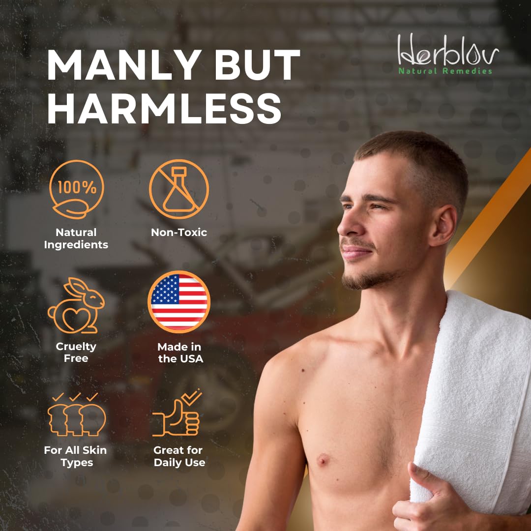 Mechanic Soap for Hands & Body – Natural Working Hand Soap Bar for Him – Heavy-Duty Extra Gritty Tough on Gunk & Greasy Grime Pumice Soap – Exfoliating Hand Cleaner for Mechanics, Made in the USA