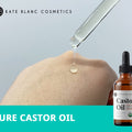 Kate Blanc Cosmetics Castor Oil Organic (2oz), 100% Pure, Cold Pressed, Hexane Free. Stimulate Growth for Hair, Eyelashes, Eyebrows. Hair Treatment Starter Kit & Skin Moisturizer