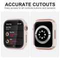 Cuteey 6 Pack Case for Apple Watch 40mm SE 2/SE/Series 6/Series 5/Series 4 with Built-in Tempered Glass Screen Protector, Overall Full Protective Bumper PC Cover for Apple Watch Accessories