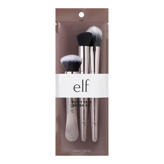 e.l.f. Putty Tools Trio, Set Of 3 Face Makeup Brushes For Putty Products, Helps You Easily Blend Putty Primer, Blush & Bronzer, Vegan & Cruelty-Free