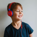 JBL JR 310 - Kids On-Ear Headphones (Red/Blue), Small