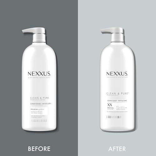 Nexxus Clean and Pure Conditioner, With ProteinFusion, Nourished Hair Care Silicone, Dye And Paraben Free 33.8 oz