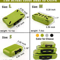 YUKI Fishing Lure Boxes, Bait Storage Case Fishing Tackle Storage Trays Accessory Boxes Thicker Plastic Hooks Organizer Containers for Vest Casting Fly Fishing - Waterproof Seal (Green, Medium)