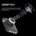 Dash Cam, 1080P Full Smart Dash Camera Dash Cam Front Rear Camera with Motion Detection, Loop Recording, G Sensor, Parking Mode, Dashboard Camera