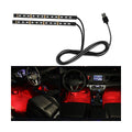 Tira de luces LED para coche Mandark, 24 LED RGB de neón para interior de vehículo, luz ambiental nocturna para debajo del tablero con puerto USB de 12 V, accesorio universal para SUV, sedán, camión (rojo)