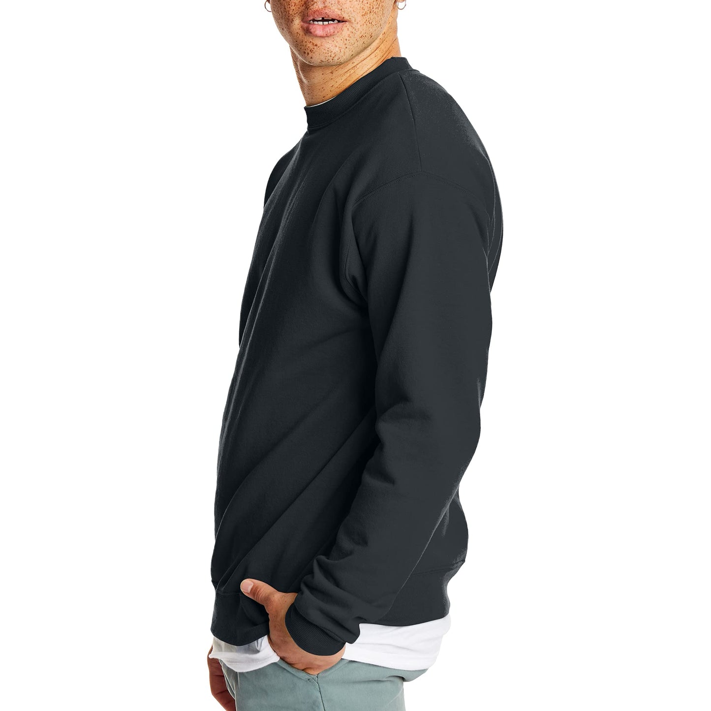 Sweat-shirt EcoSmart pour homme de Hanes, noir, taille L