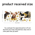 SUPERDANT Funny Farm Cow Wall Stickers Cute Cow Sunflower Vinyl Decals Funny Animal Wall Decals Butterfly Decor for Farmhouse Classroom Office Bedroom Kids' Room Window Decoration