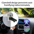 Cendrier de voiture Bosaidong, cendrier automatique avec lumière LED, mini poubelle de voiture, cendrier portable avec couvercle adapté à la plupart des véhicules, argent