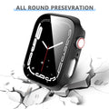 6 Pack Hard PC Case with Tempered Glass Screen Protector for Apple Watch 44mm SE(2022) Series 6/SE/5/4, Rontion Ultra-Thin Scratch Resistant Full Protective Bumper Cover for iWatch 44mm Accessories