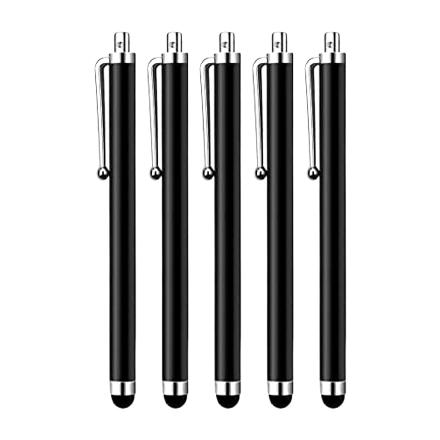 HESSION 5 Pack Stylus Pen for All capacitive Touch Screens Suitable for iPhone Ipad Samsung Galaxy Tablets Black