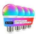 Bombilla inteligente OREiN Matter, bombillas inteligentes que funcionan con Apple Home, Alexa, Google Home, SmartThings, bombillas A19 que cambian de color, WiFi de 2,4 GHz, 800 lúmenes equivalentes a 60 W, paquete de 4