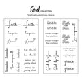 One Grace Soul Collection - Inspirational and Motivational Words Small Temporary Tattoos - Realistic Long Lasting Waterproof Black Mini Tattoos for Women and Men