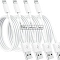 Susnwere 4 Pack [Apple MFi Certified] Apple Charging Cables 6ft, iPhone Chargers, Lightning Fast iPhone Charging Cord for iPhone 12/11/11Pro/11Max/ X/XS/XR/XS Max/8/7, ipad(White)