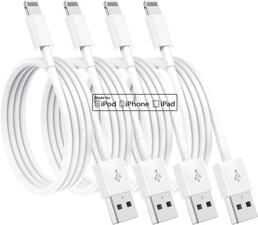 Susnwere 4 Pack [Apple MFi Certified] Apple Charging Cables 6ft, iPhone Chargers, Lightning Fast iPhone Charging Cord for iPhone 12/11/11Pro/11Max/ X/XS/XR/XS Max/8/7, ipad(White)