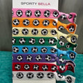 Infinity Collection Soccer Hair Accessories, Set of 8 - Soccer Hair Ties, No Crease, Multicolored Elastics