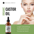 Kate Blanc Cosmetics Castor Oil Organic (2oz), 100% Pure, Cold Pressed, Hexane Free. Stimulate Growth for Hair, Eyelashes, Eyebrows. Hair Treatment Starter Kit & Skin Moisturizer