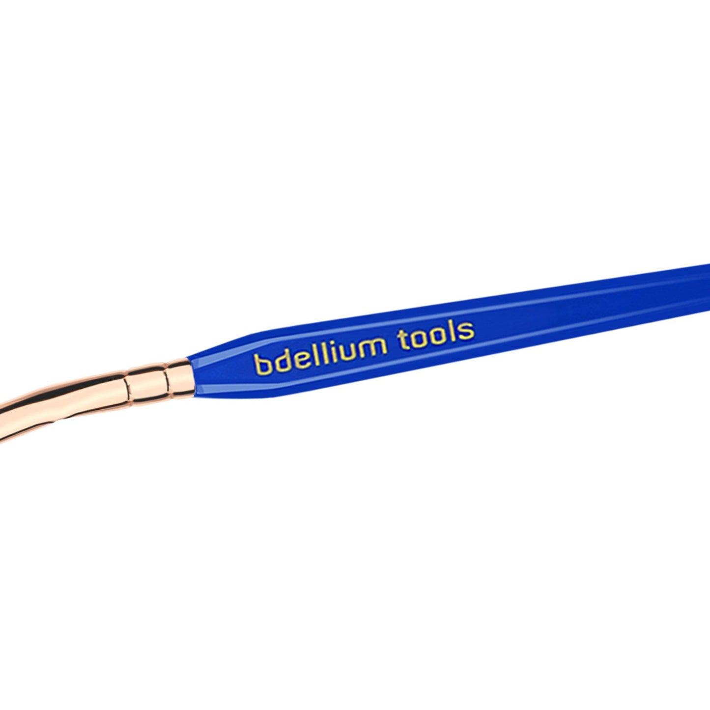 Bdellium Tools Professional Makeup Brush - Golden Triangle 730 Bent Mascara Fan - With All Vegan and Soft Synthetic Fibers, For Applying Mascara (Blue, 1pc)