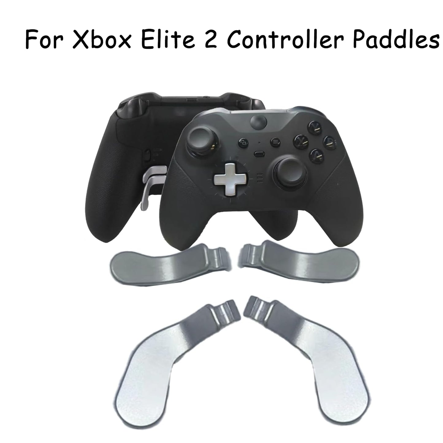 4 Pack Elite Series 2 Controller Paddles for Xbox Elite 2 Controller Paddles,Metal Elite 2 Controller Paddles for Xbox One Elite Controller Series 2 Back Buttons(Silver)