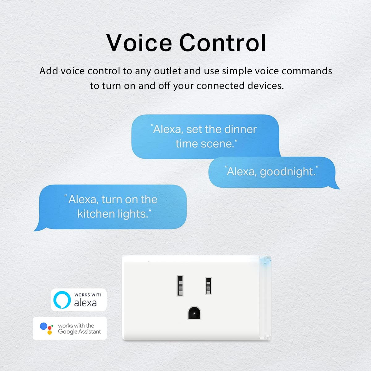 Kasa Smart Plug HS103P2, Smart Home Wi-Fi Outlet Works with Alexa, Echo, Google Home & IFTTT, No Hub Required, Remote Control,15 Amp,UL Certified, (Pack of 2) White