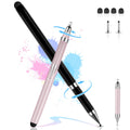 2-in-1 Stylus, Stylus Pen for Touchscreen, 2 PCS Stylus Pen for iPad, High Sensitivity & Precision Suitable for All Touch Screens of iPhone/ipad/Android Tablets (Black+Rose)