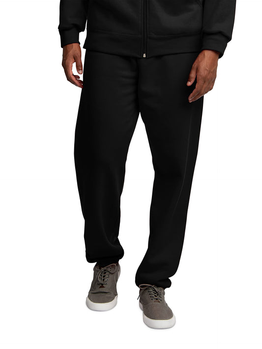 Pantalon de survêtement élastique en polaire Eversoft pour homme de Fruit Of The Loom avec poches, coupe décontractée, évacuant l'humidité et respirant, noir, taille L US