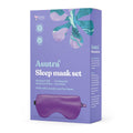 ASUTRA Silk Eye Pillow for Sleep, Purple - Filled w/Lavender Buds & Flax Seeds, Weighted Eye Mask, Meditation & Light Blocking Blindfold, Cooling Gel Mask Included