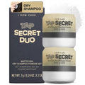 I Dew Care Dry Shampoo - Tap Secret Duo Gift set, With Black Ginseng, Non-aerosol, Benzene-free, Mattifying Root Boosting Powder, No White Cast, Formulated without Gluten, Travel Size, 2 Count, 0.48Oz