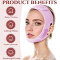 V Line Lifting Mask Chin strap for sleeping, V Line Lifting Mask for Women,Jaw Exerciser，Medium,Purple