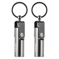 SOMGEM Permanent Match Keychain 2 Pack, Kerosene Refillable, Waterproof Flint Fire Starter for Outdoor Camping Emergency Survival Gear