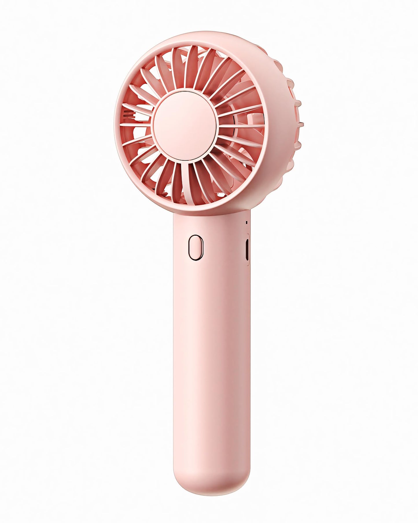 Gaiatop Mini Portable Fan, Small and Powerful, Cute Design 3 Speed Personal Handheld and Desktop with Base, Lightweight USB Rechargeable for Makeup Stylish Girl Women Travel Indoor Outdoor Pink